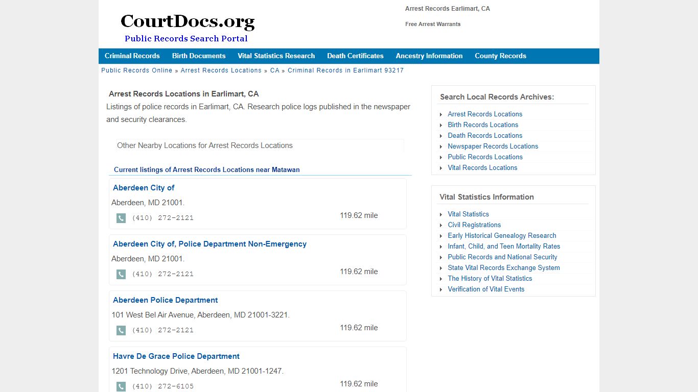 Arrest Records Earlimart, CA - Free Arrest Warrants